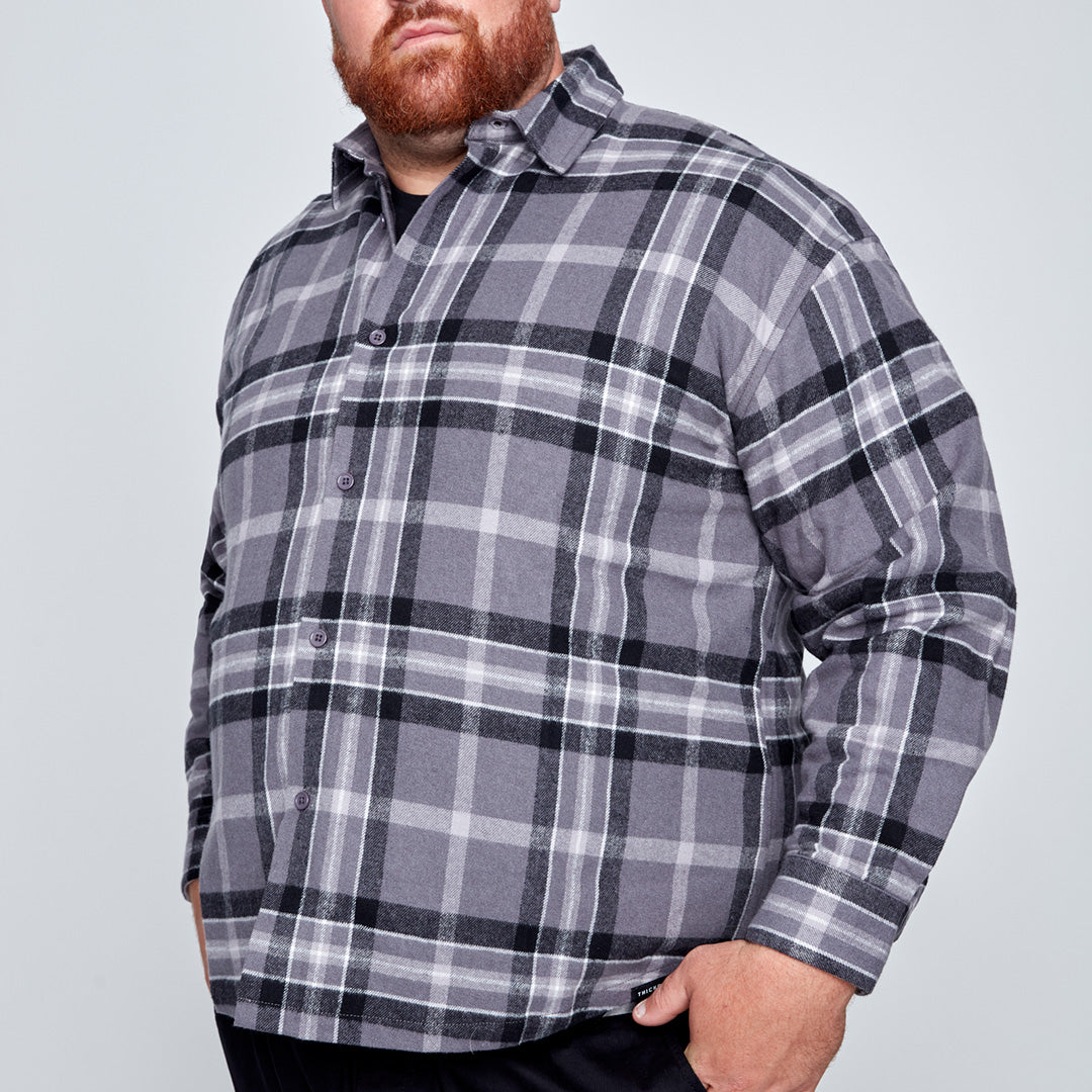 Boxy Fit Flannel Shirt
