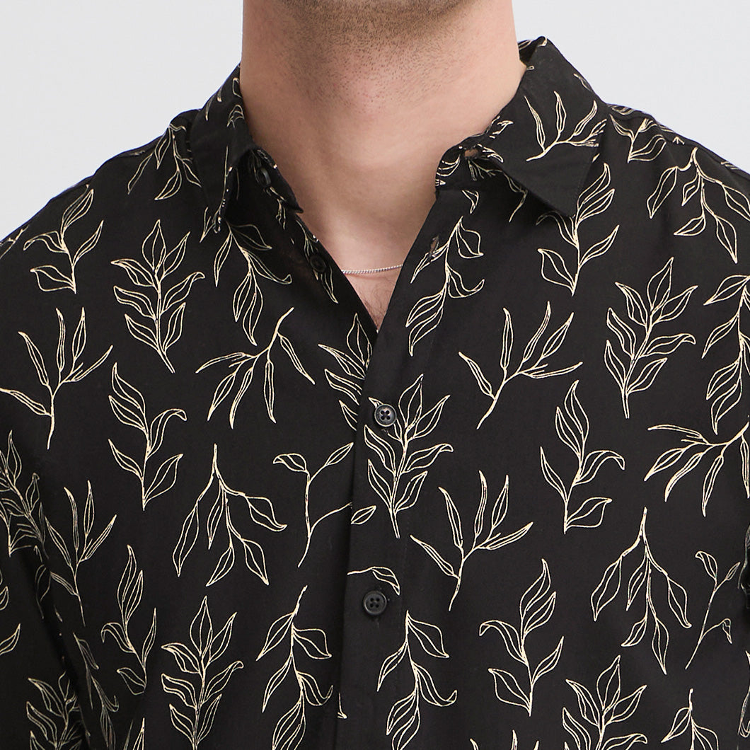 Chemise, motif floral