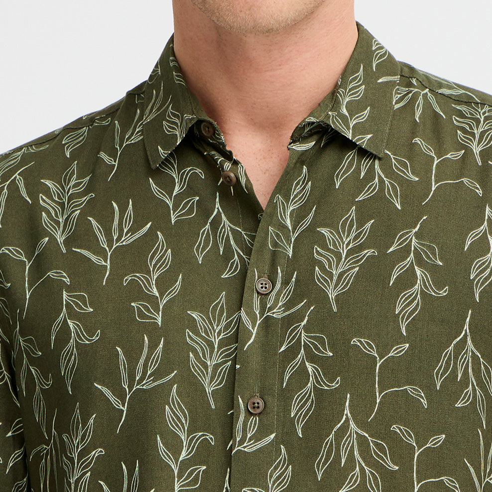 Chemise, motif floral