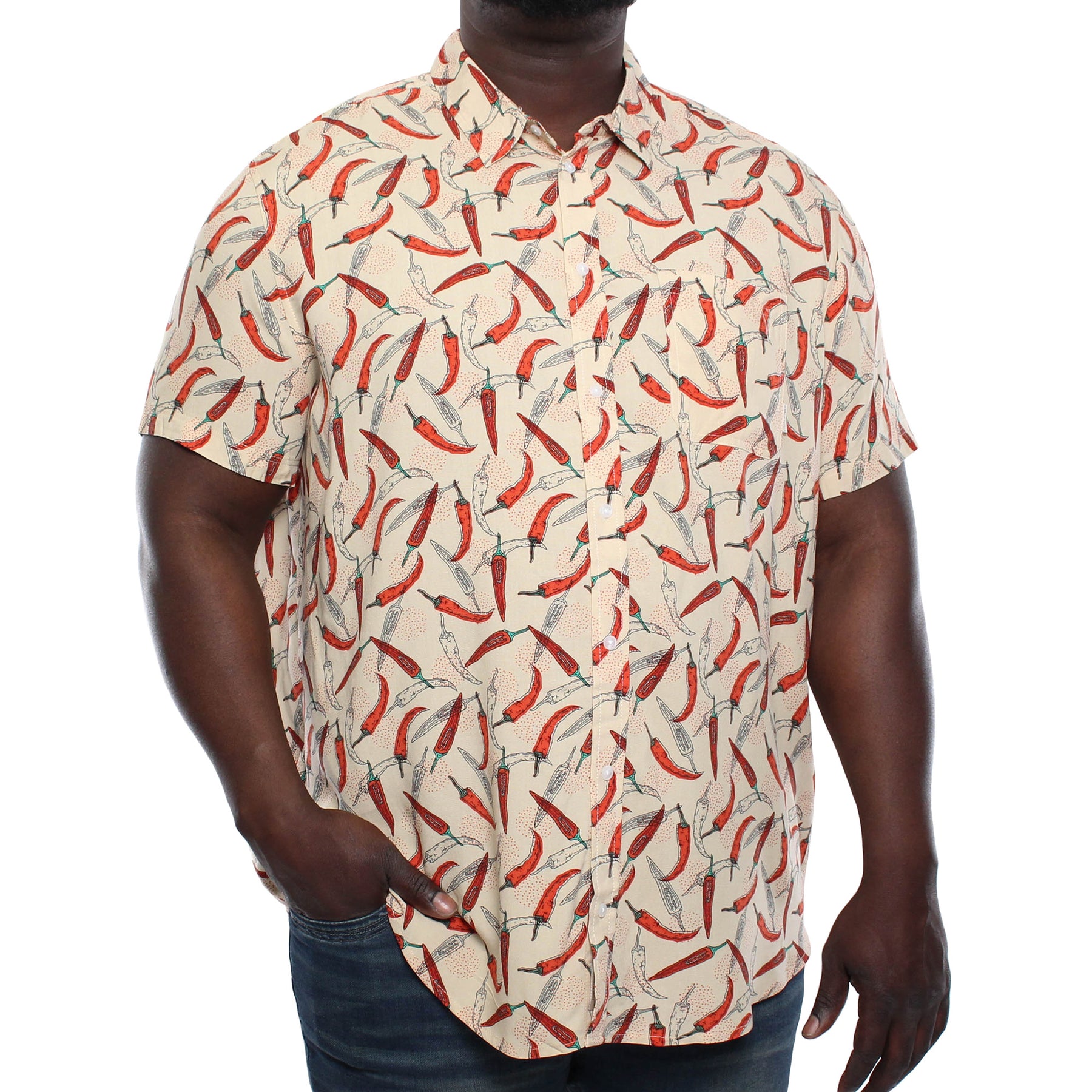 Chemise, motif de piments
