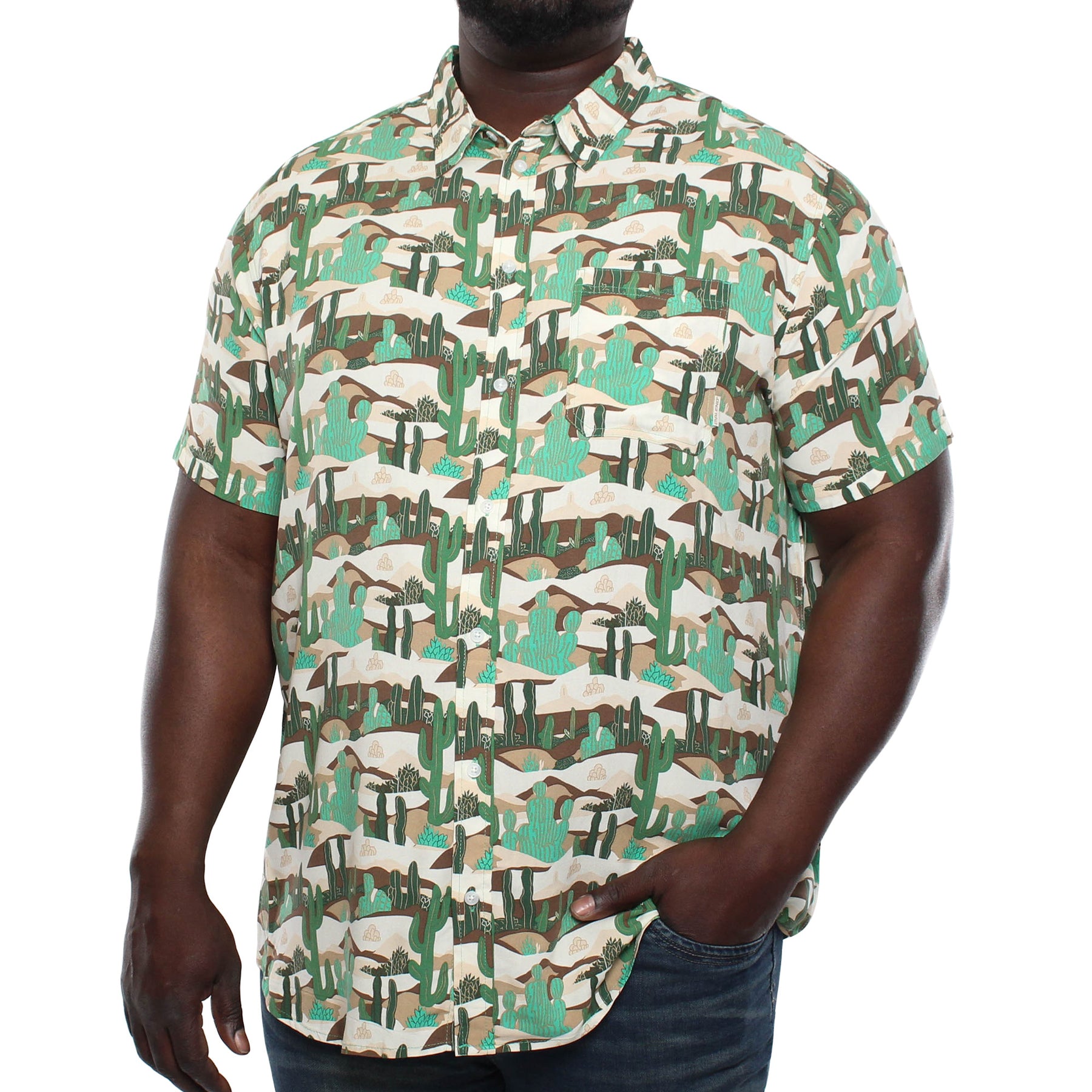 Chemise, motif de cactus
