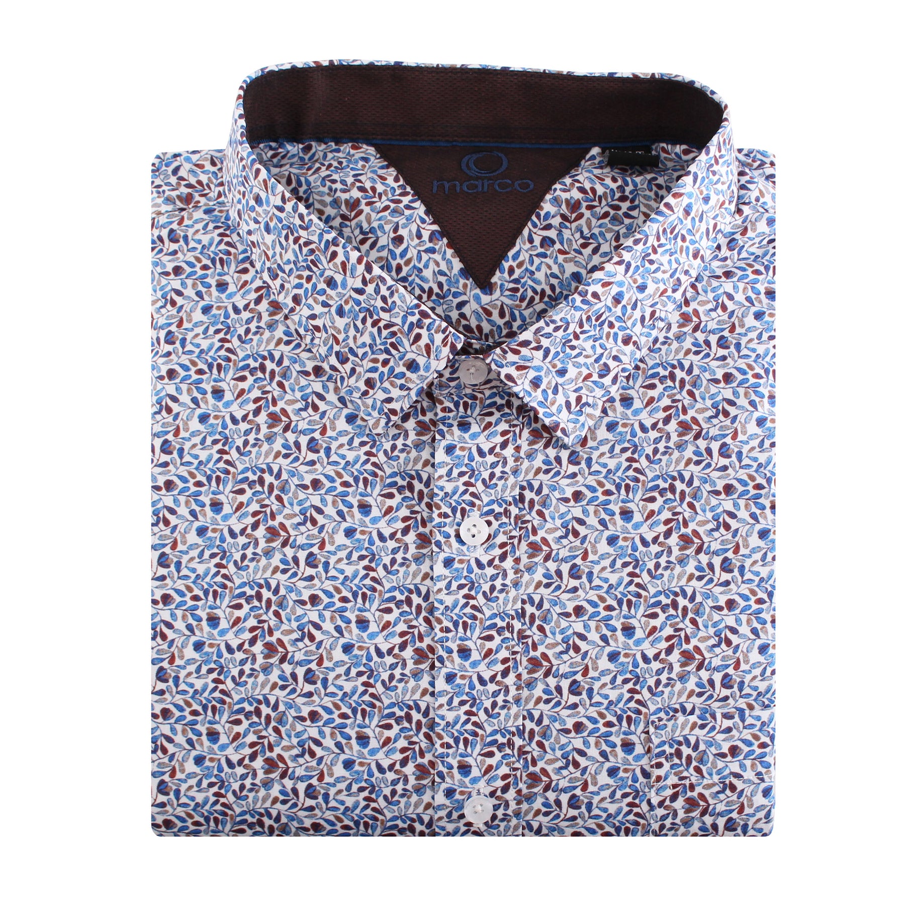 Chemise, motif de feuilles
