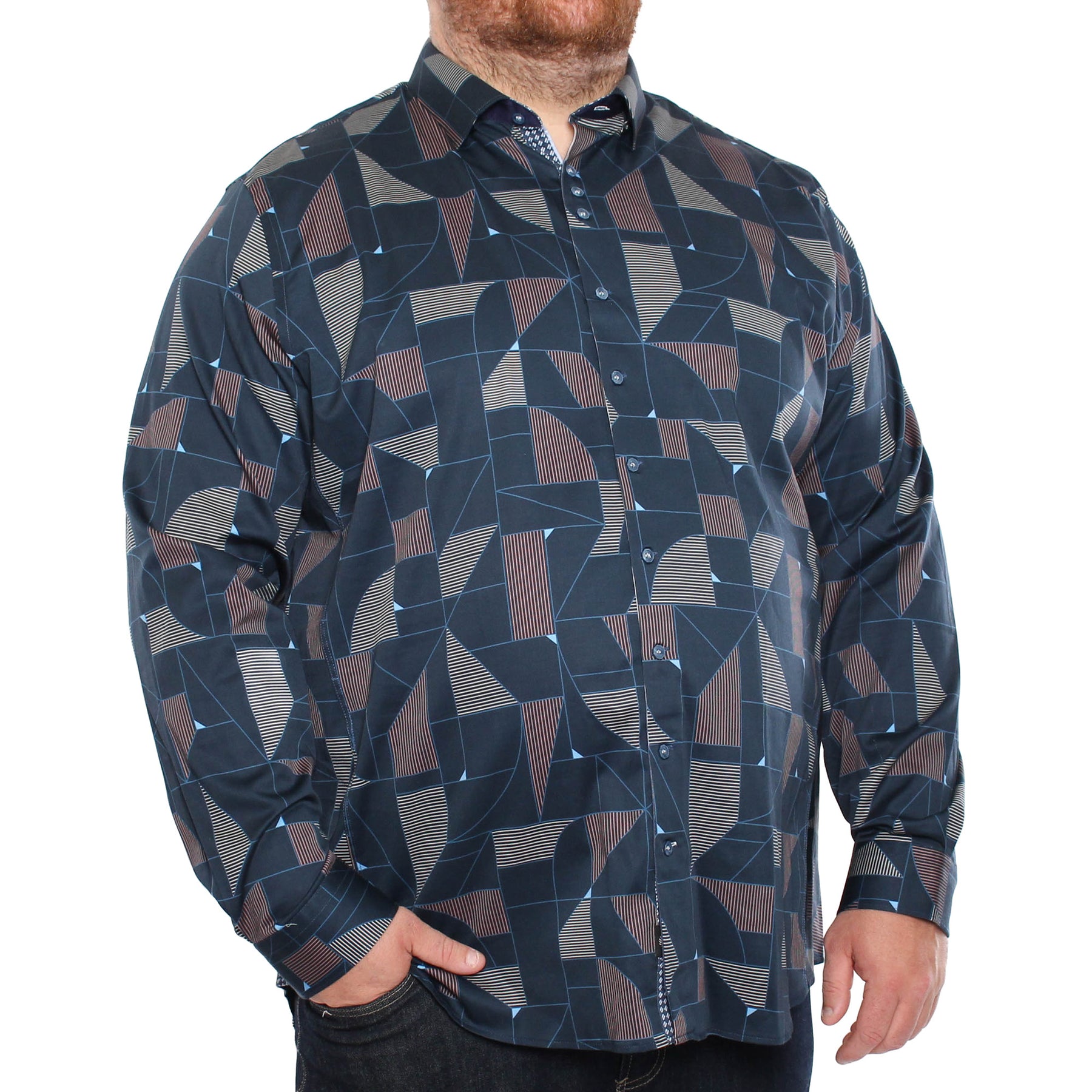 Chemise, motif géométrique