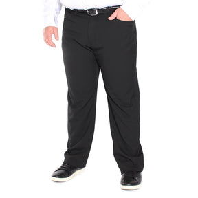 Pantalon extensible, taille régulière et jambe relaxe