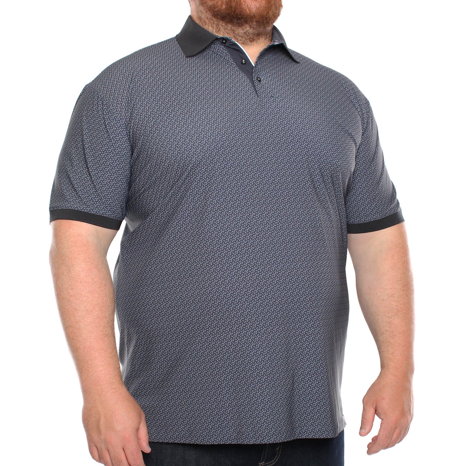 Polo imprimé, motif géométrique