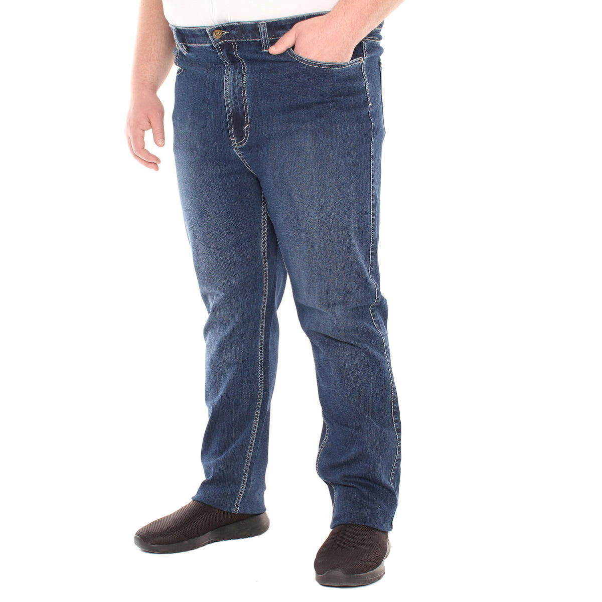 Jean extensible, taille haute