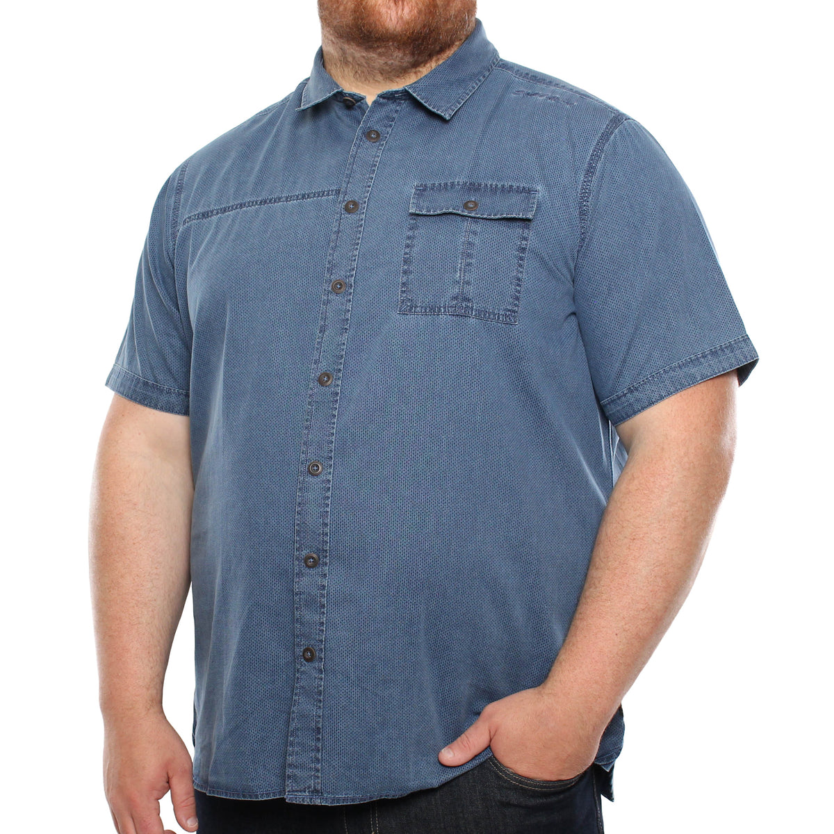 Chemise effet denim