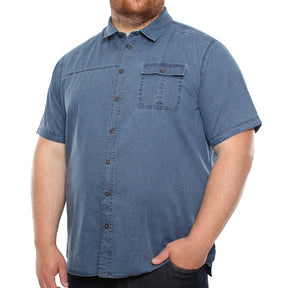 Chemise effet denim