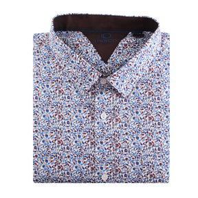 Chemise, motif de feuilles