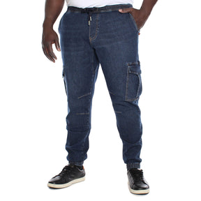 Denim Cargo Joggers