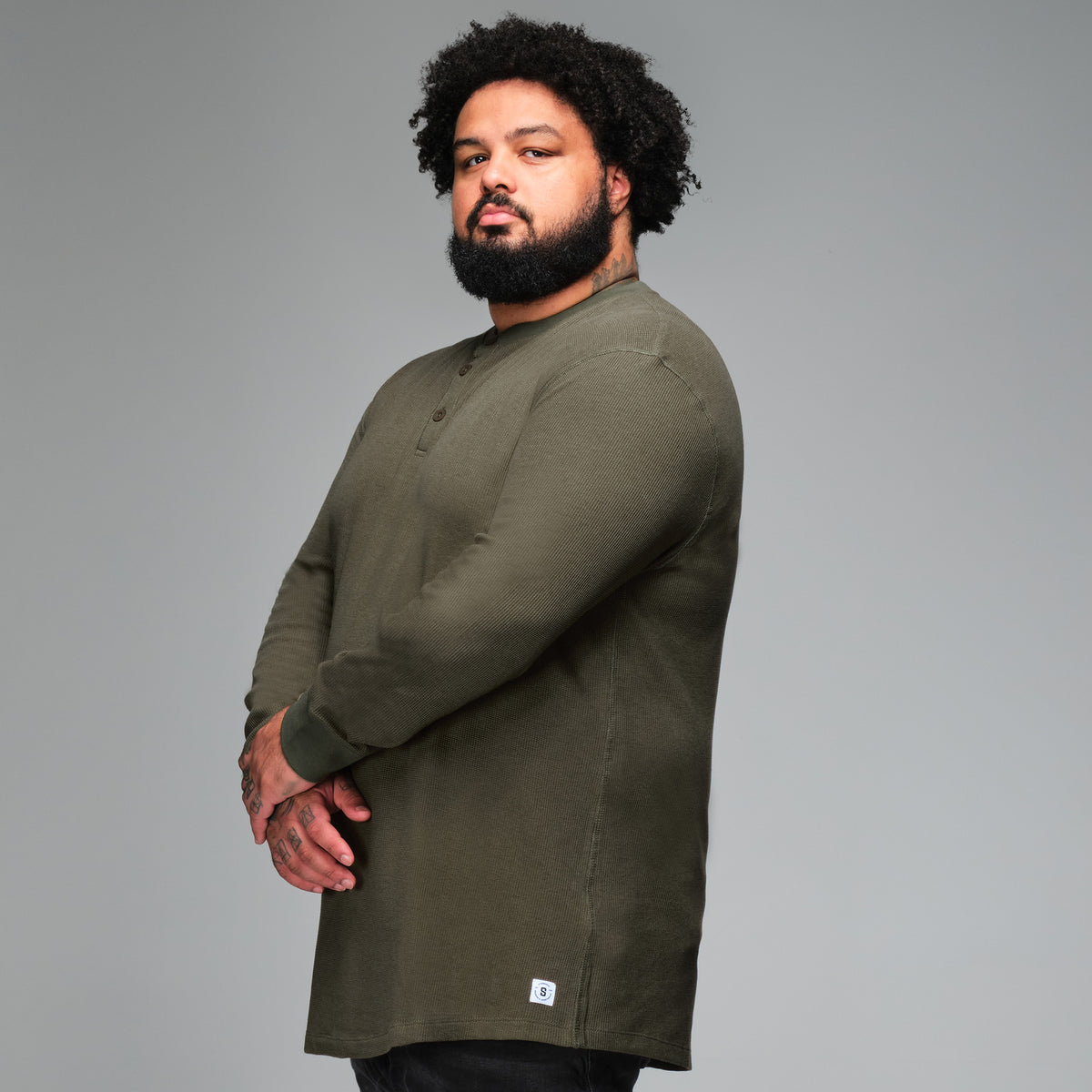 Chandail Henley gaufré