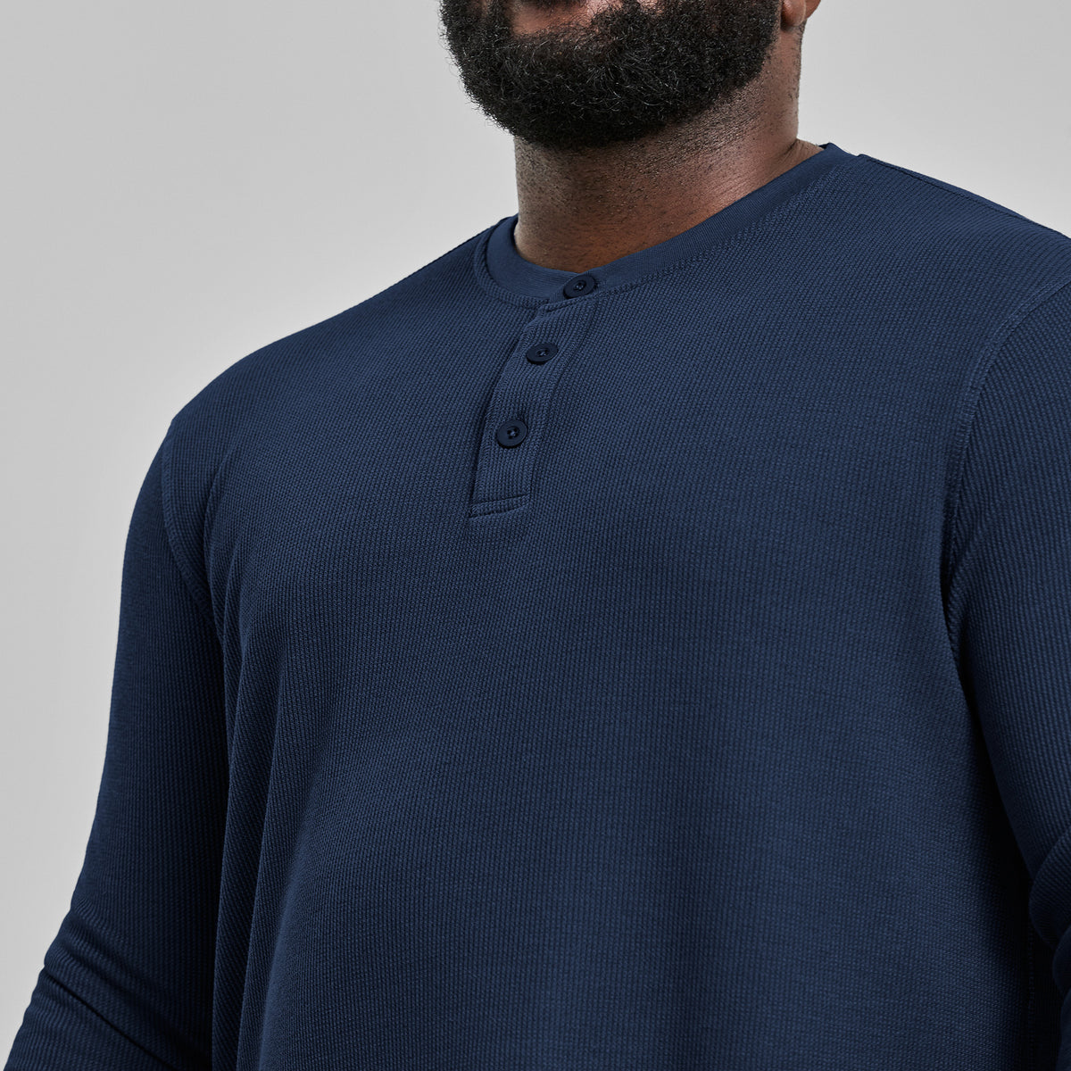 Chandail Henley gaufré