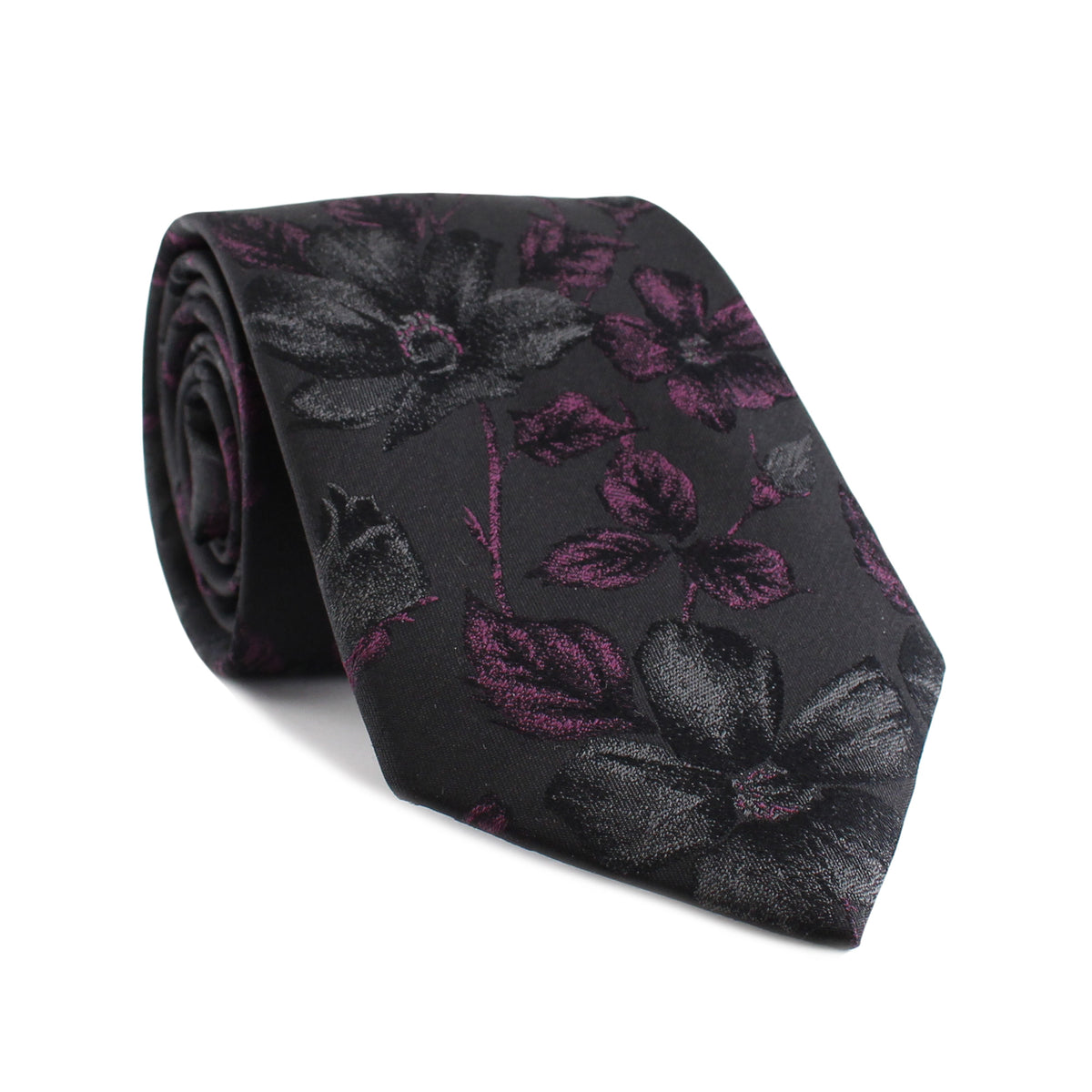 Cravate, motif floral