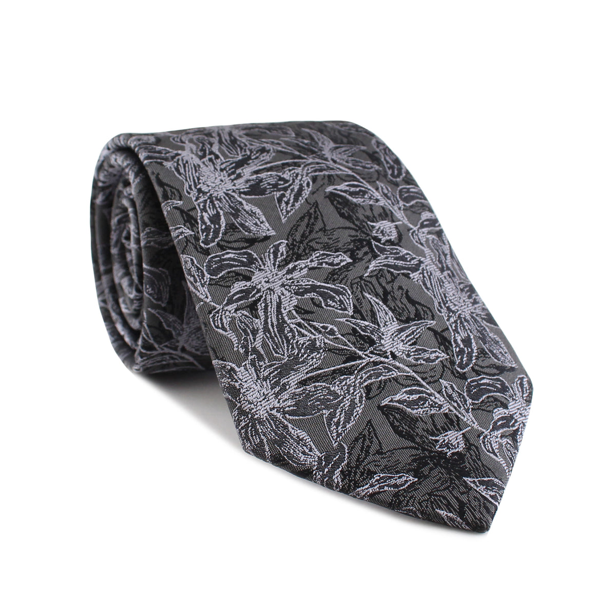 Cravate, motif floral