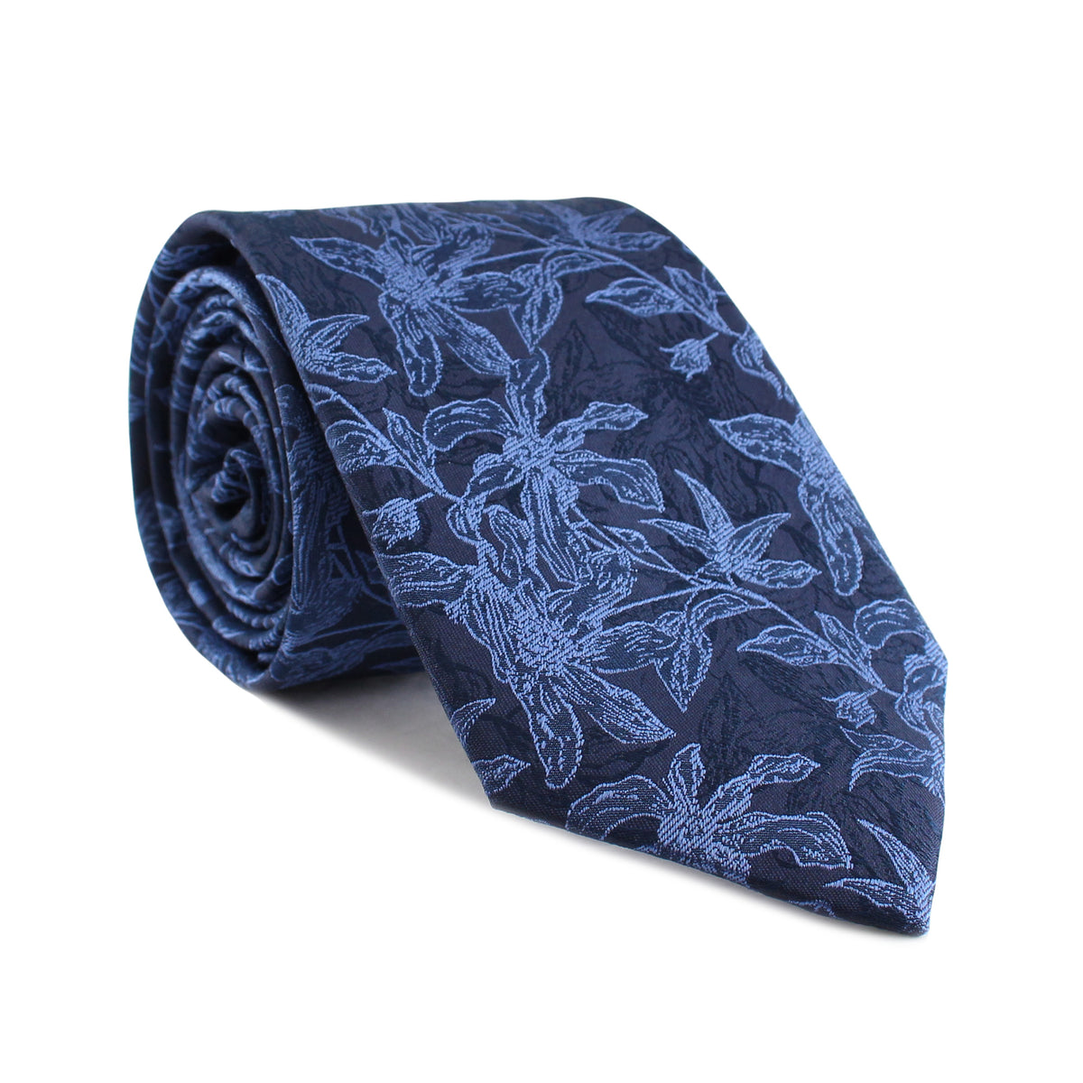 Cravate, motif floral