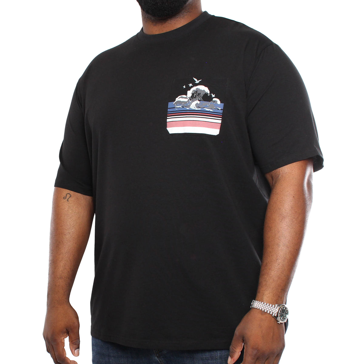 T-Shirt avec poche contrastante