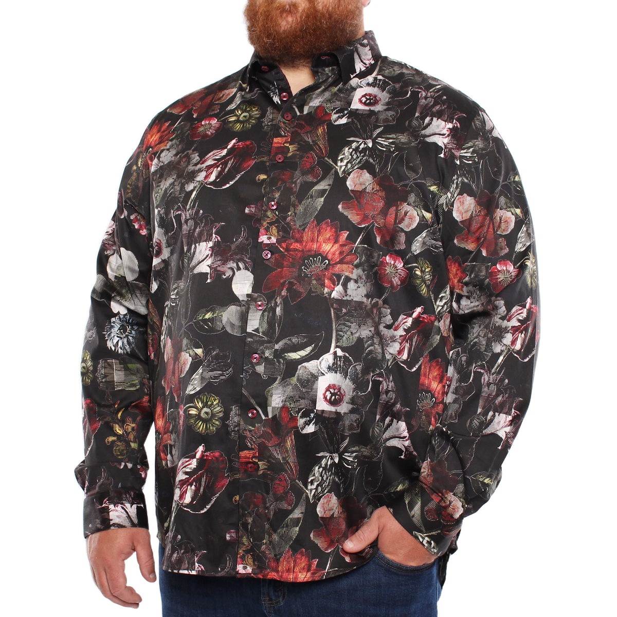 Chemise, motif floral