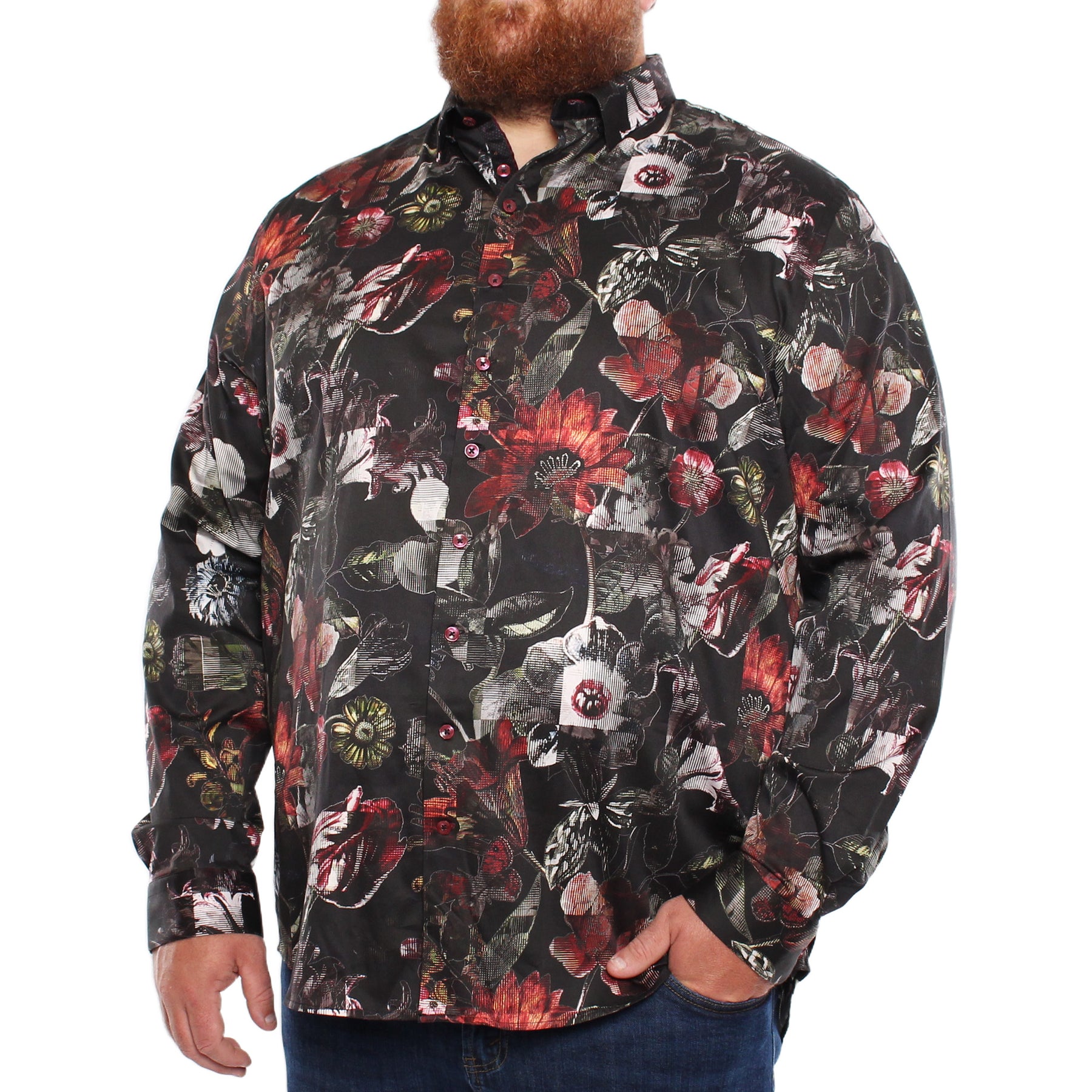 Chemise, motif floral