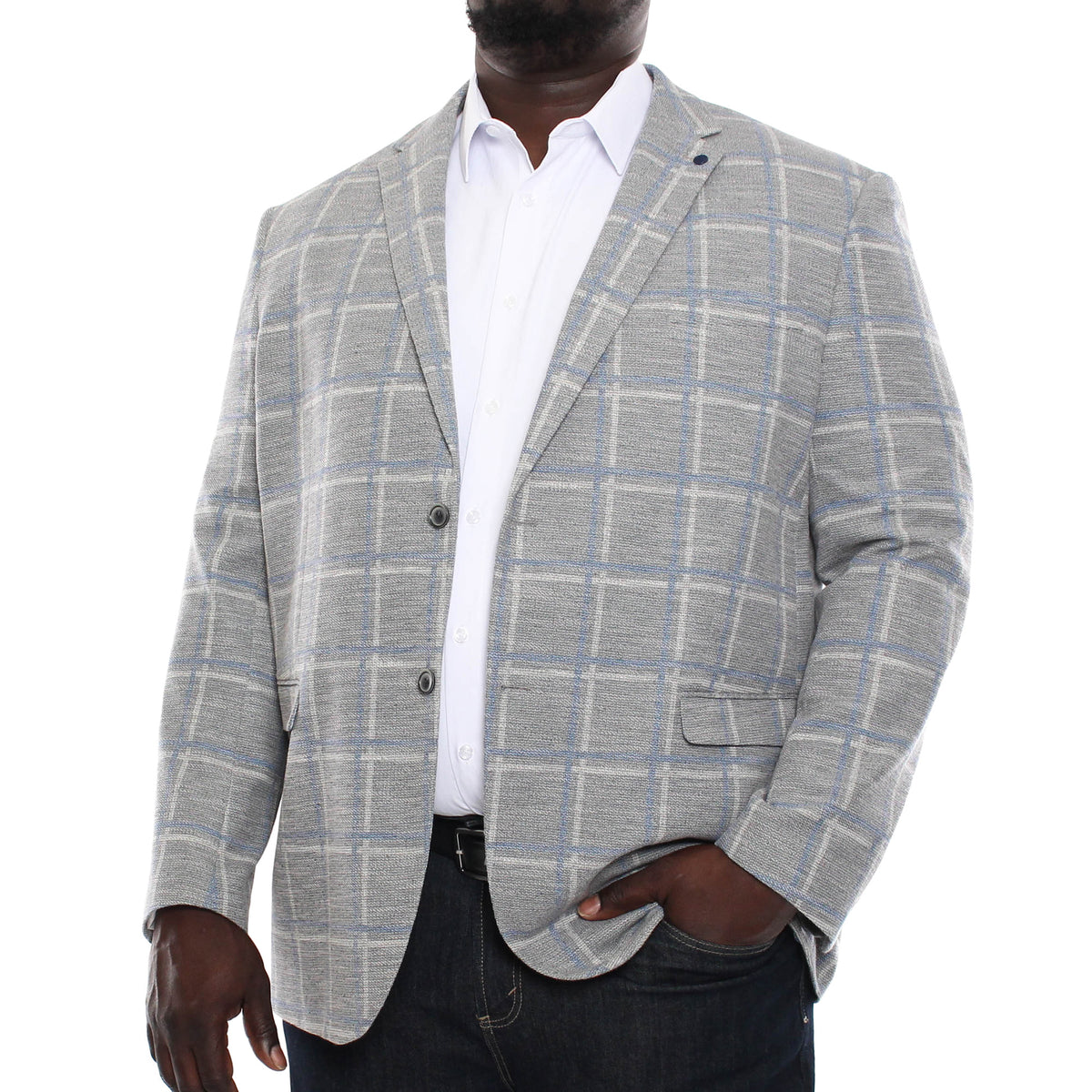 Veston texturé à carreaux