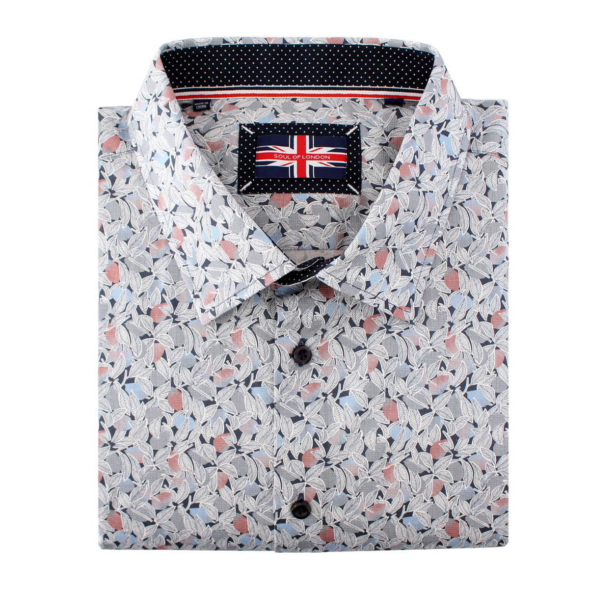 Chemise, motif de feuilles