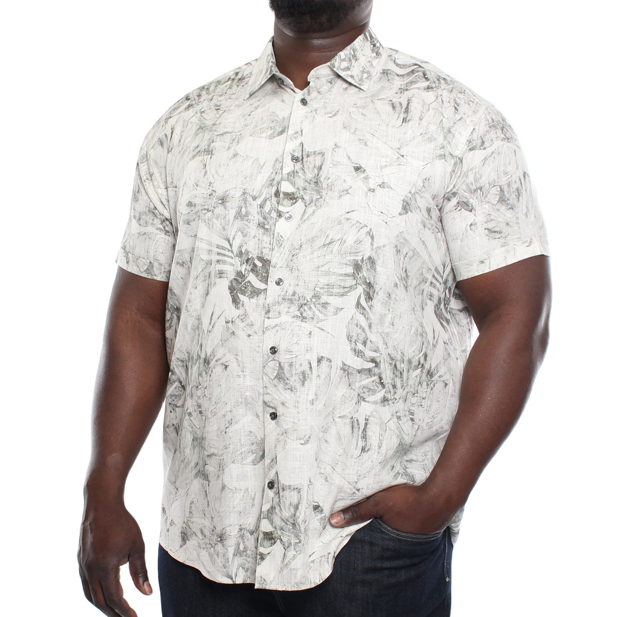 Linen-Blend Shirt